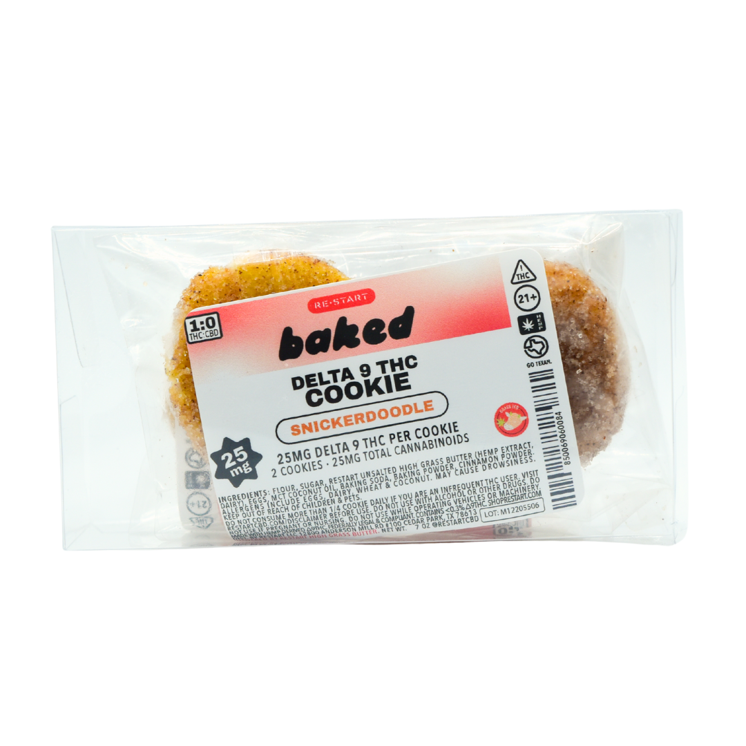 Delta 9 THC 25mg Snickerdoodle Cookies (2-ct 50mg)